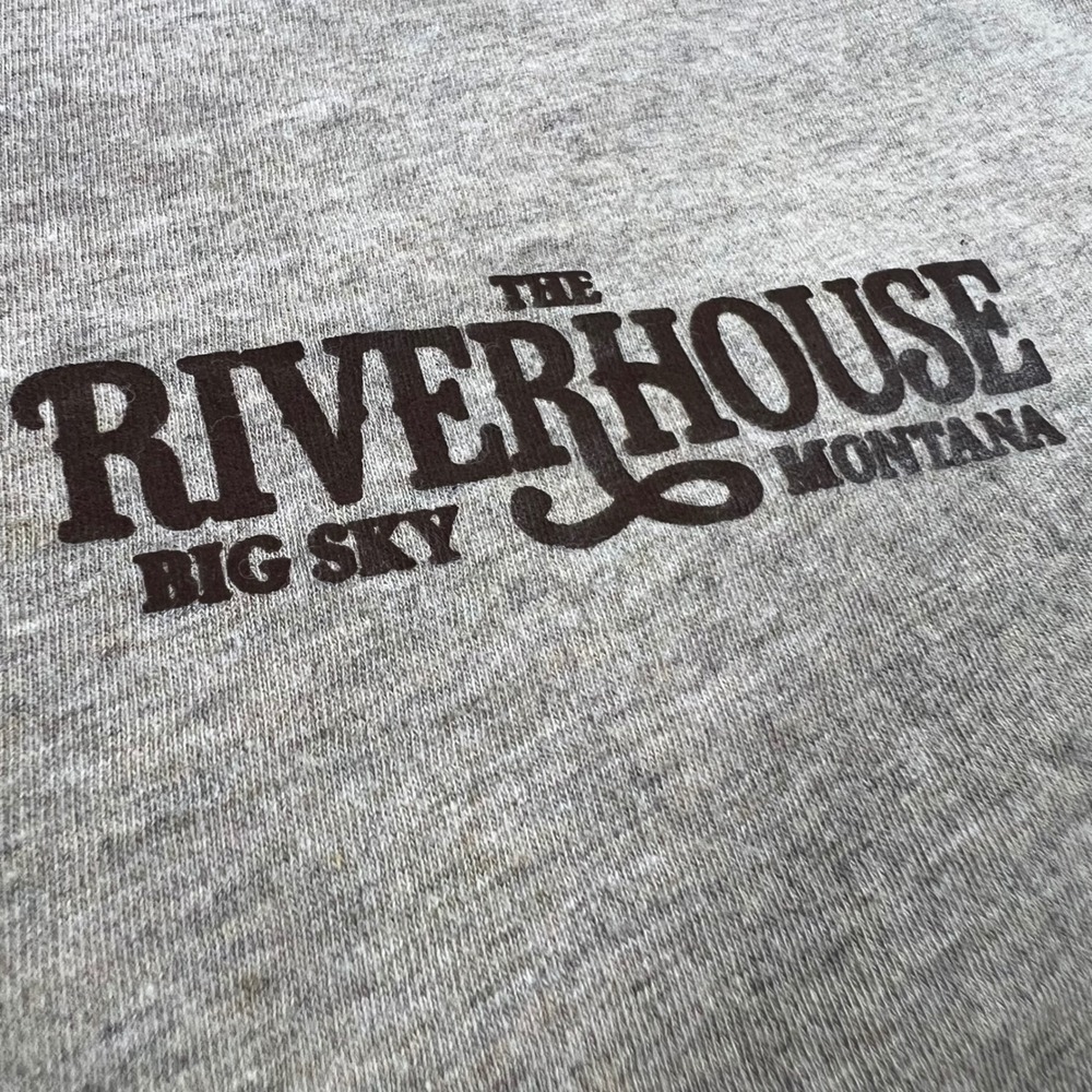 DISTRICT The Riverhouse Big Sky Montana T-Shirt Mens XL Tan Graphic Tee - Picture 11 of 15